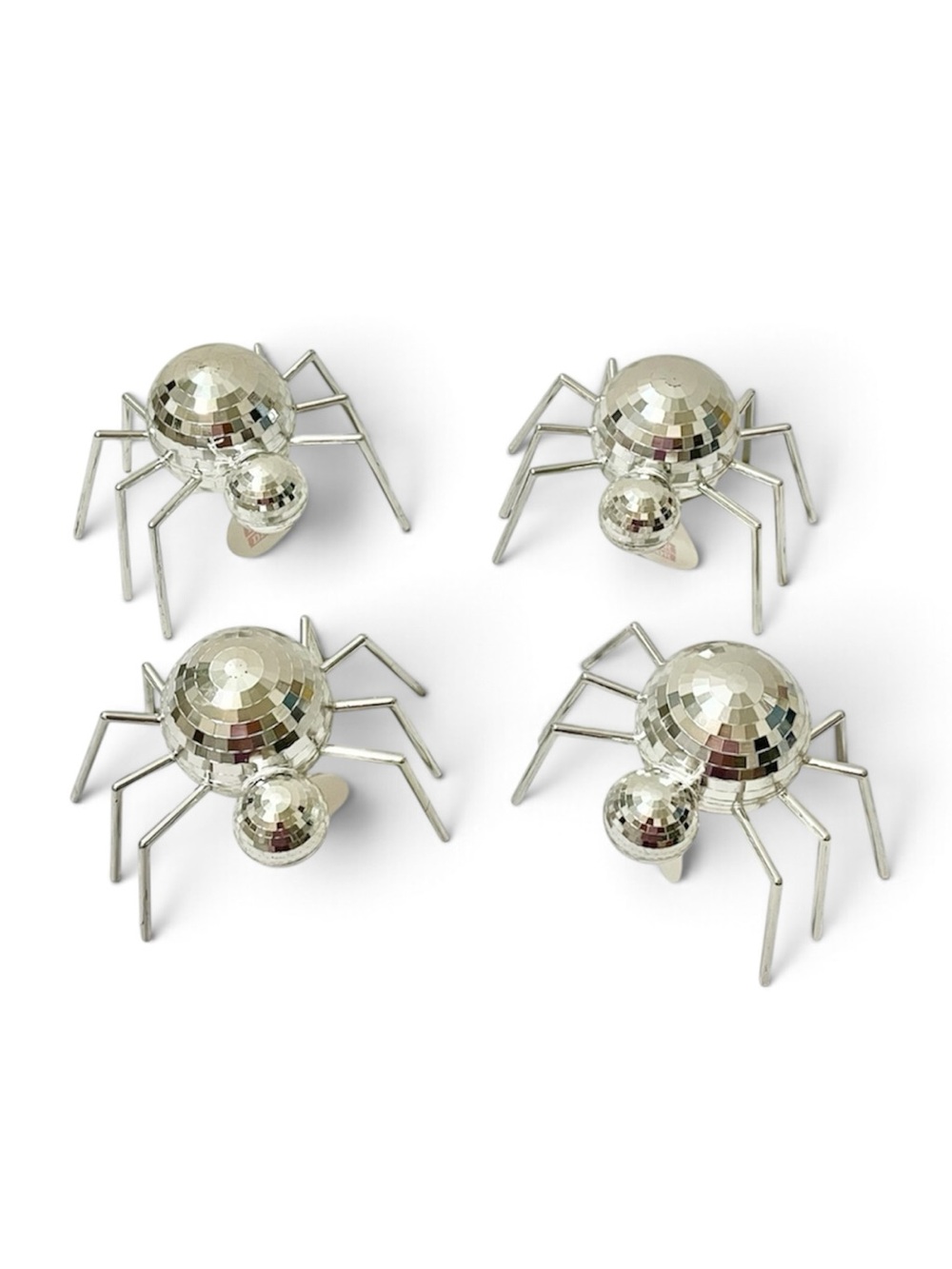 Target Silver Disco Ball Spider Decor - Set of 4